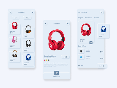 Neumorphism E-Commerce App Concept