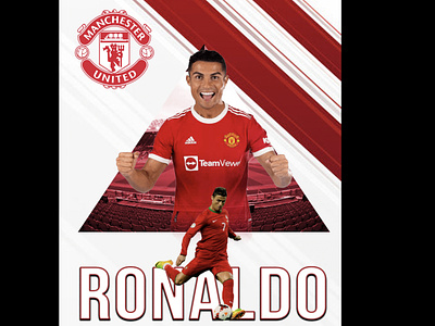 Man U Ronaldo Poster Design graphic design