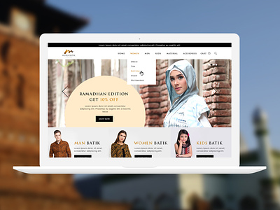 Muria Batik Kudus E-commerce design ui ux web design website