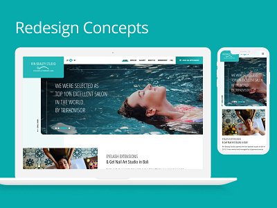 Rin Beauty Studio Redesign Concepts design ui ux web design website