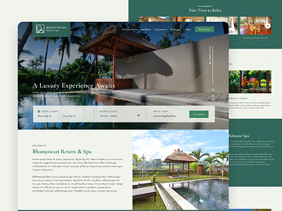 Bhanuswari Resort Ubud Bali Web Design 2022 ui ux web design website