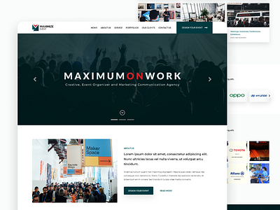Maximize Event Organizer Web Design 2022 design ui ux web design website