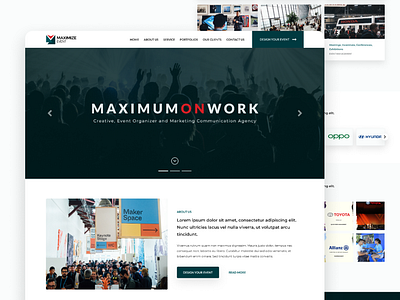 Maximize Event Organizer Web Design 2022