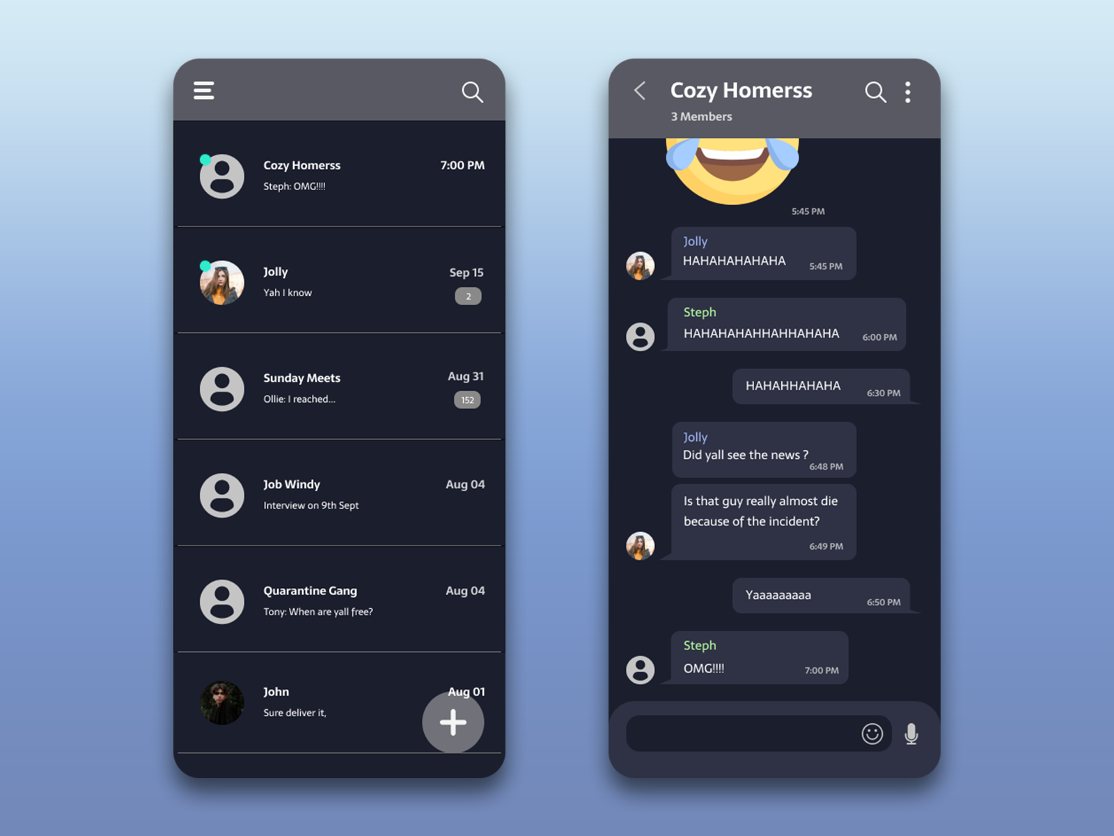 Direct Messaging - Daily UI 013 by Jessica on Dribbble
