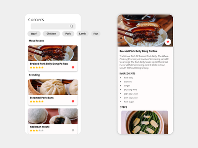 Recipes - Daily UI 040 daily ui daily ui 040 dailyui dailyui040 design recipes ui ux web design