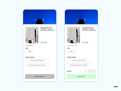 Currently In-Stock - Daily UI 096 096 app buying current currently in-stock daily ui daily ui 096 dailyui dailyui006 day 096 instock item out of stock ui ux web design