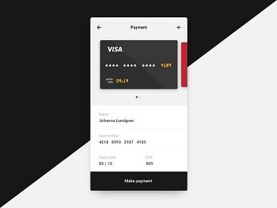 Daily UI #002 - Credit Card Checkout