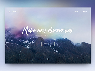 Daily UI #003 - Landing Page dailyui discover landing page mountains ui website