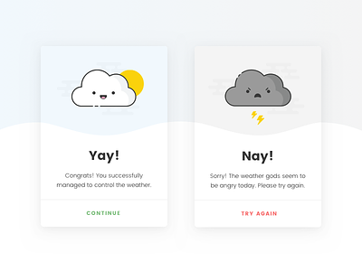 Daily UI #011 - Flash Messages 011 cards clouds daily ui daily ui 011 error flash flash messages illustration message success ui