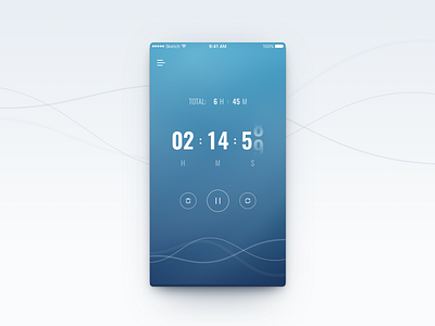Daily UI #014 - Countdown Timer 014 14 blue countdown countdown timer daily daily ui daily ui 014 numbers timer ui waves