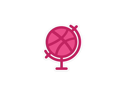 Dribbble Sticker dribbble dribbble stickers globe mule playoff sticker world