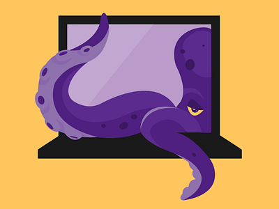 Screen Monster laptop monster octopus