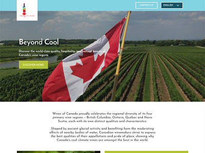 Wines of Canada custom theme custom web design wordpress