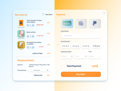 Card Checkout with Fun Color! Daily UI 002