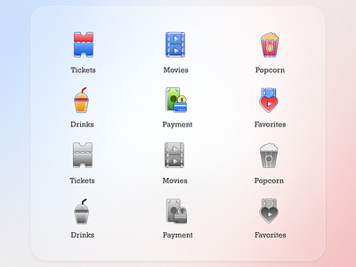 Icons! Cinema Icons! dailyui dailyui004 dailyuichallenge design graphic design icondesign ui uiux design