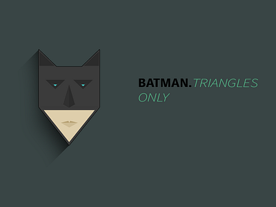 2D Batman batman dc comics joeturnerportfolio triangles only
