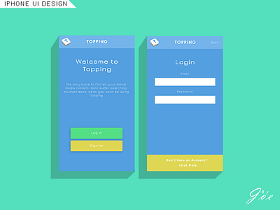 Topping UI Design Pt.1 clean colourful simple ui