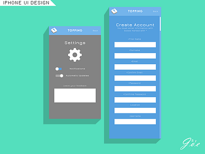 Topping UI Design Pt.2 clean colourful simple ui