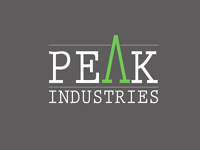 Peak Industries flat logo peak industries simple