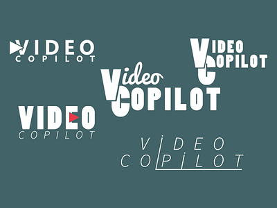 Video Copilot flat logo multiple attempts simple video copilot