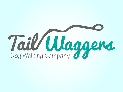 Tail Waggers vector Logo blue dog dog walking grey grooming leads logo logodesign tail waggers walking