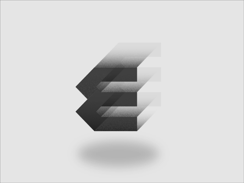E after effects alphabet illustration