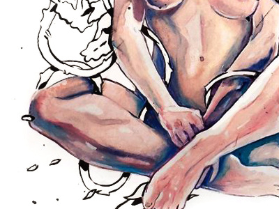 Nude art illustration nude painting