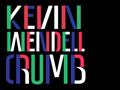 Kevin Wendell Crumb art design fanart lettering movie retro script type typography