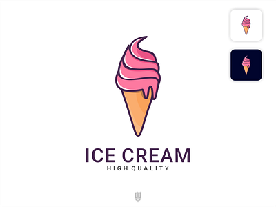 ice cream logo app brand branding cute design designer food food logo ice cream icon illustration logo logo awesome logo design logo profesional mascot sell logo ui vector