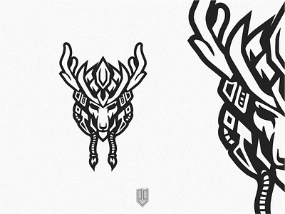 deer samurai logo animal animal logo app brand branding deer deer logo design designer esport hunting icon illustration logo logo design logo tipo logo type mascot samurai vector