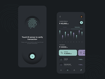 Expense Track App Design app design figmadesign graphic design illustration interfacedesign ui ux