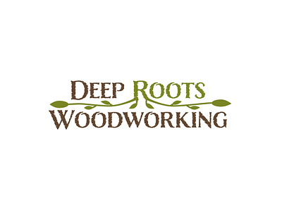 Deep Roots Woodworking branding design graphic design icon illustration logo typography vector