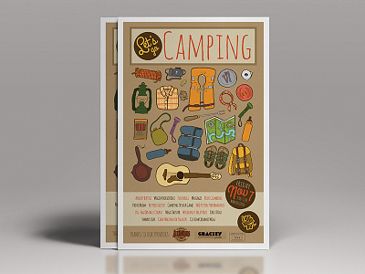 Let's Go Camping Event Poster event graphic design illustration marketing poster