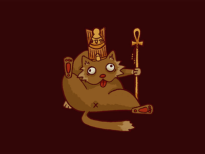 Character Quest Day 9: A Feline Egyptian God butt cat character design character quest god king kitty lick pharo