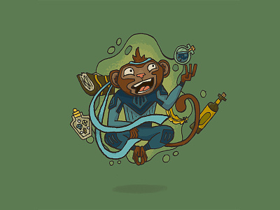 Character Quest Day 13: The Time Traveler artifacts character design character quest fantasy fly levitate magic monkey space
