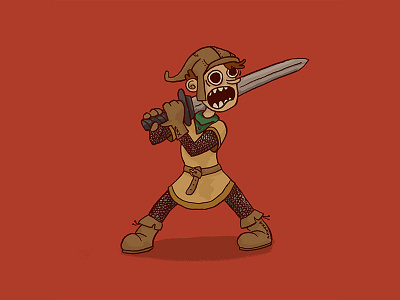 Character Quest Day 19: Squire character design character quest comic crap fantasy fear knight scared sure sword