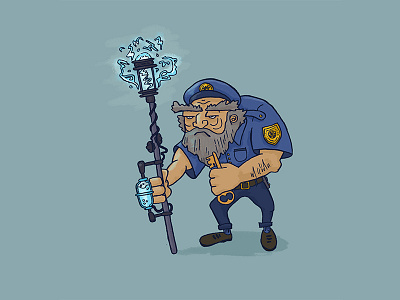 Character Quests Day 21: Prison Warden character design character quest comic fantasy guard man old man police prison security