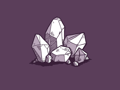Inktober day 16: Angular angular cartoon comic crystal illustration inktober inktober2018 line art quartz rock