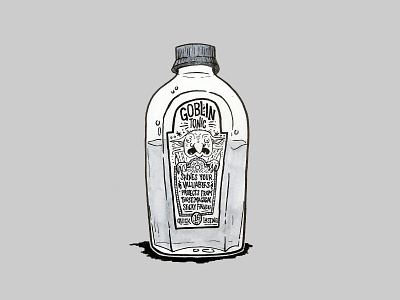 Inktober Day 18: Bottle bottle cartoon comic fantasy goblin halloween illustration inktober inktober2018 line art magic tonic