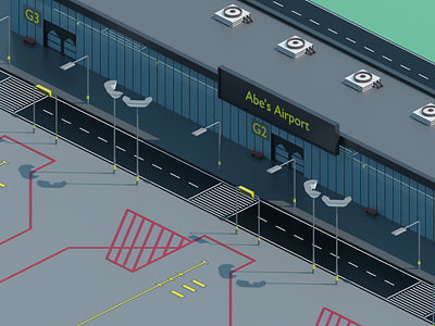 Airport 3d design graphic design illustration
