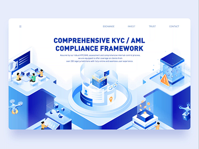 2.5d illustration for inVault — KYC / AML 2.5d animation banner blockchain coin finance financial illustration isometric motion ui video web 张小哈