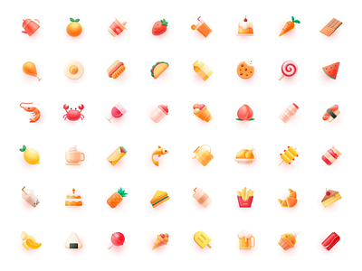 72+ ICONS — Wave banana cola food food icon food icons fruit icon icon design icon pack icon set icons icons design iconset lemon milk motion oranges peach vegetable 张小哈