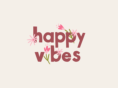 Happy Vibes design graphic handlettering illustration lettering t shirt design t shirt graphic tshirt art