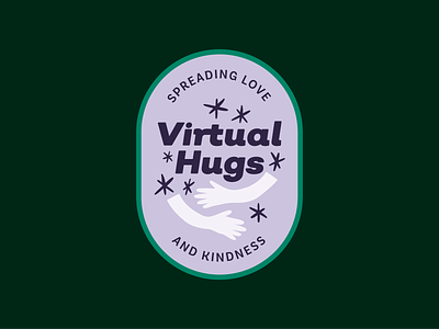 Virtual Hugs badge badge design brand design branding design graphic hug illustration logo logo design virtual hugs