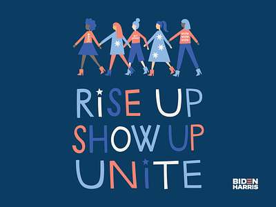 Rise Up. Show Up. UNITE. election election day illustration political rise up unite vote voting