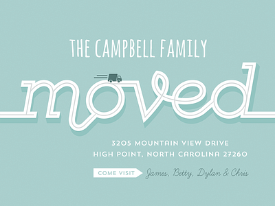 Moving Announcement announcement design stationery typography