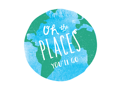 Oh the Places You'll Go... baby design illustration print typography