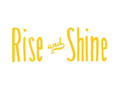 Rise and Shine art print baby design print typography
