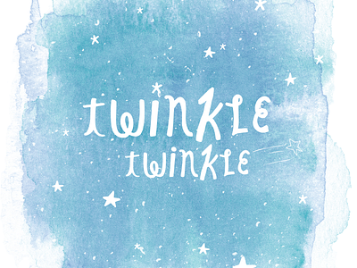 twinkle twinkle art print baby design illustration print typography