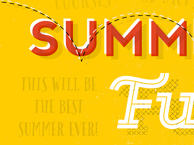 Summer Fun design print typography